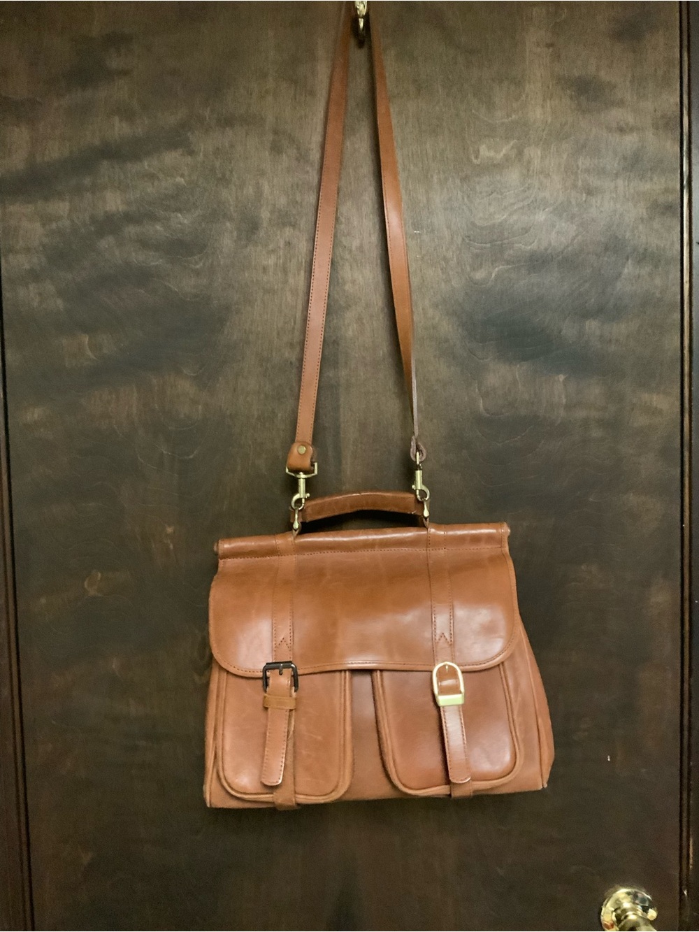 Vtg Rare CLAVA leather crossbody with replaced buckle as pictured. Real leather.